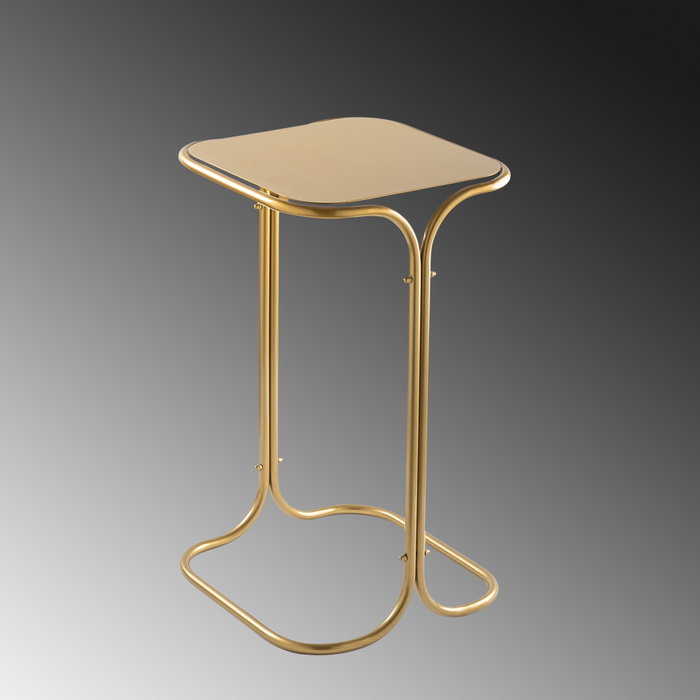 Hanah Home SHB-001-B Mesa de Centro Metálica Color Dorado 30x52x30 cm